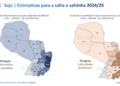 Paraguai deve produzir 9,93 mi t de soja e 5,25 mi t de milho na safra 2024/25