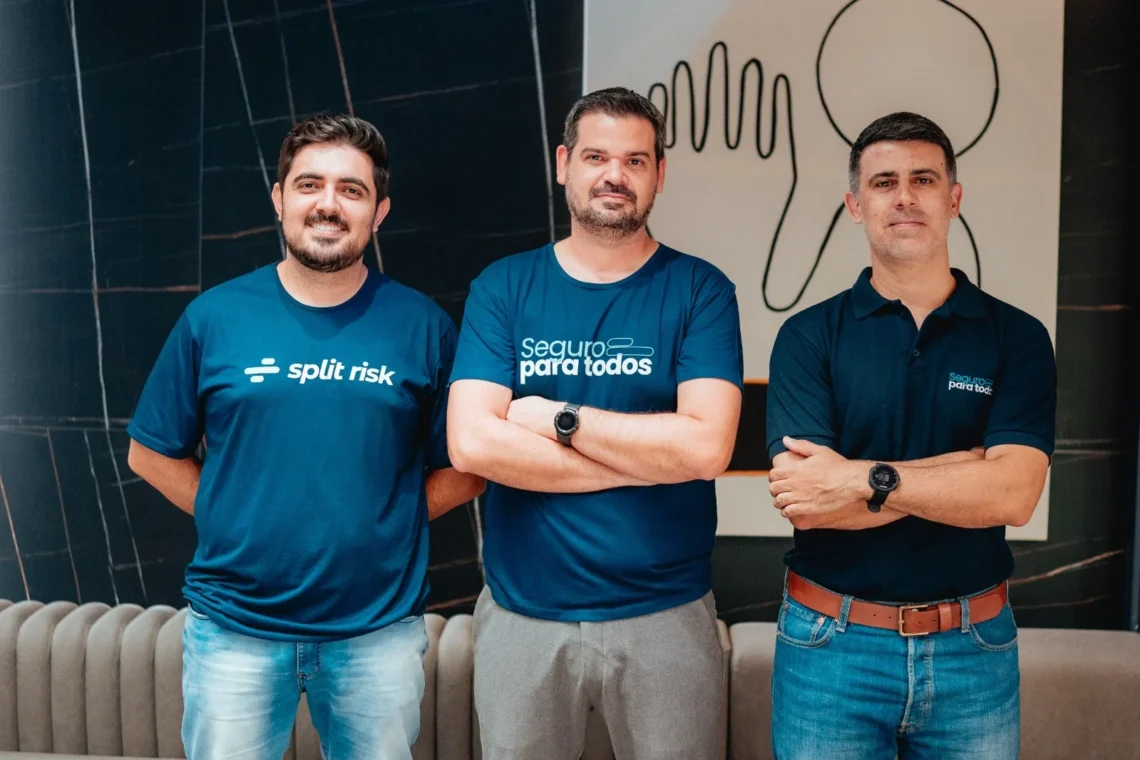 Leandro Teixeira, Pedro Pires e Rudh Menezello, fundadores da Split Risk
divulgação