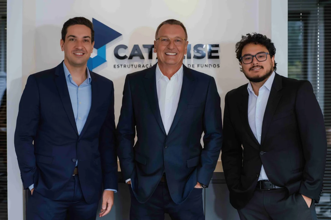 Bruno Lage, André Fauth e Marcelo Aoki: sócios da Catálise Estruturação e Gestão de Fundos.
Jfims Produções