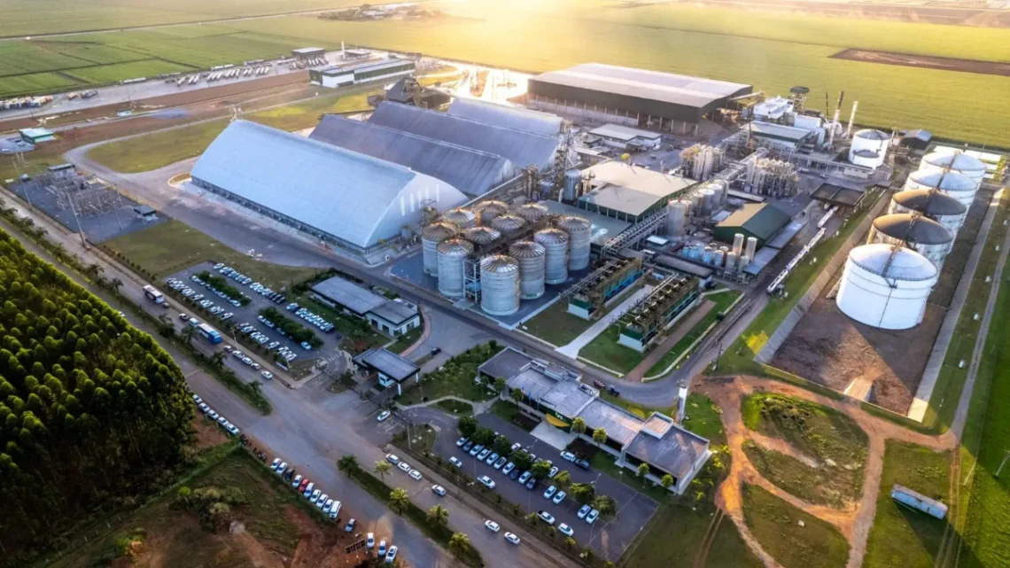 Unidade da produtora de etanol de milho FS em Lucas do Rio Verde, no Mato Grosso (Foto: Divulgação/FS)