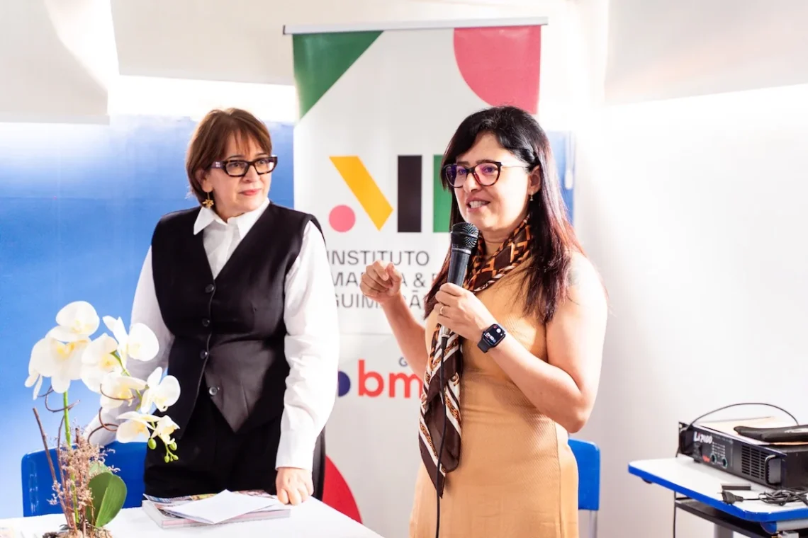 Rosana Aguiar, diretora executiva no IMFG e Jenifer Vieira, Secretária Municipal de Educação de Sabará (MG)
Divulgação